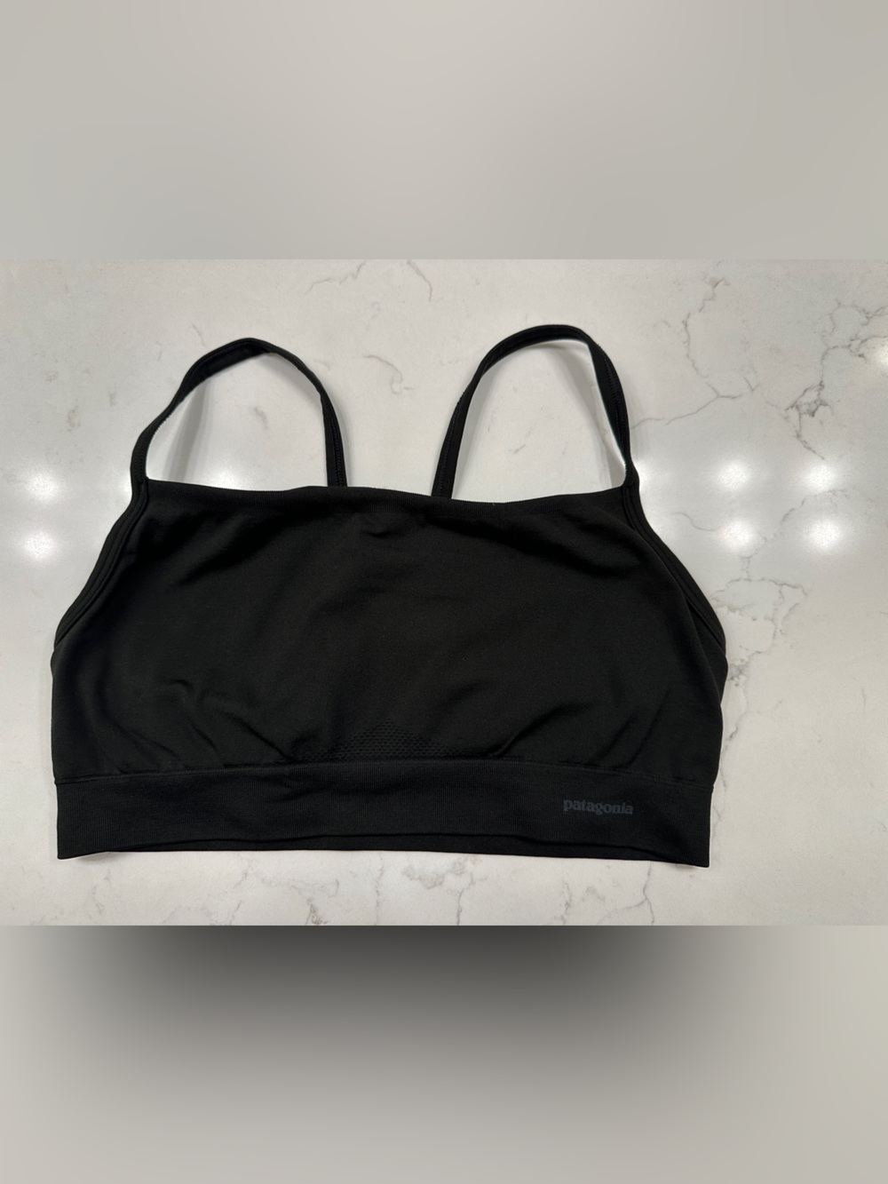 Patagonia Active Mesh Black Sports Bra - women’s medium